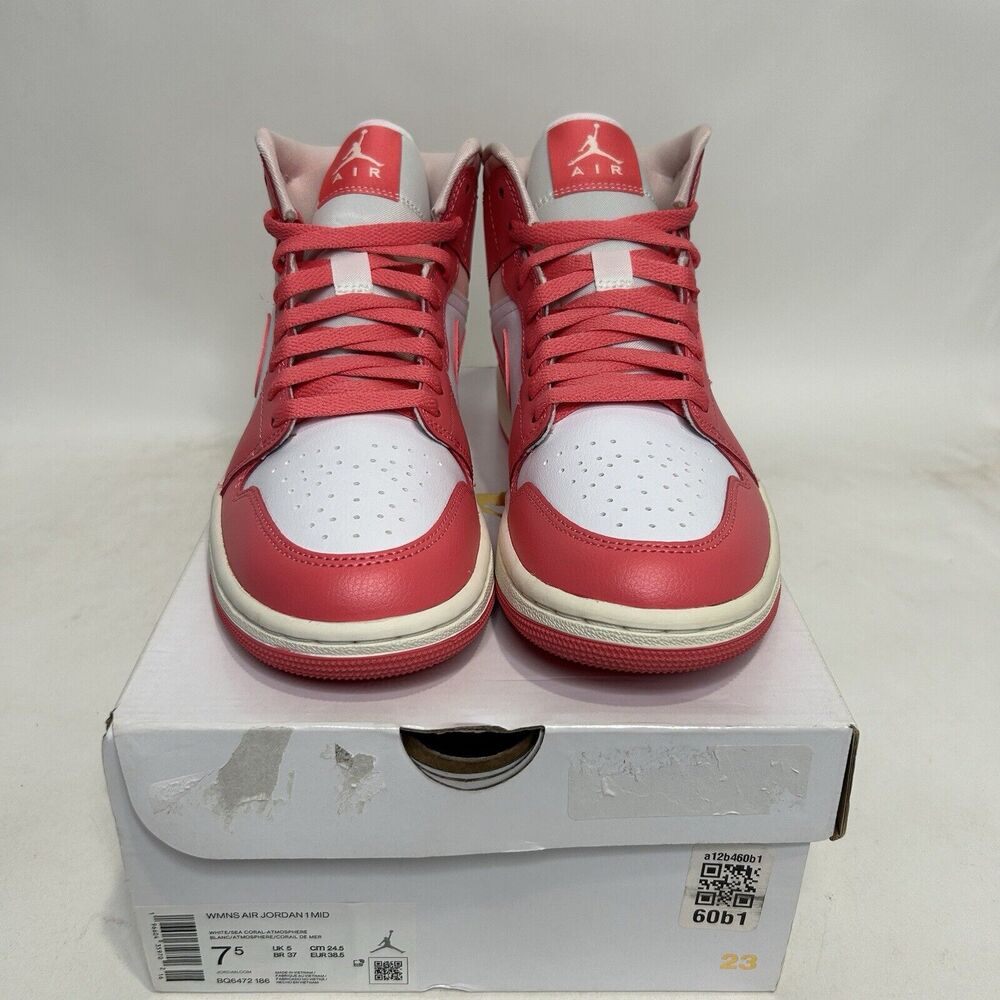 Nike Shoes Air Jordan 1 Mid WMNS “Strawberries and Cream” 2024 - Picture 2 of 6
